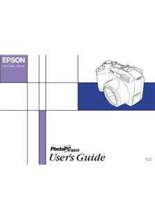 Epson PhotoPC 850 Z manual. Camera Instructions.
